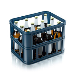 Beer transport bo%x isolated on white background 3D