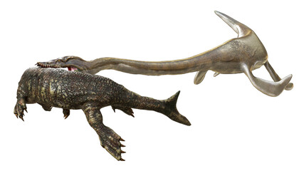 Fototapeta premium Sea monster series,of background. 3d rendering