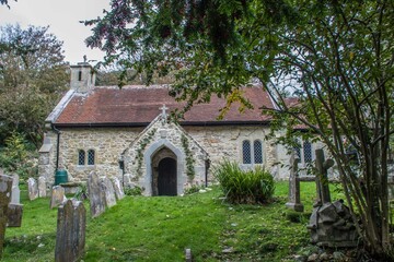 Fototapeta premium Old St Boniface church Bonchurch Isle of Wight Hampshire England