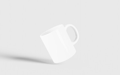 Minimalist realistic coffee cup mug mockup with editable background color