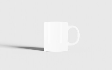 Minimalist realistic coffee cup mug mockup with editable background color