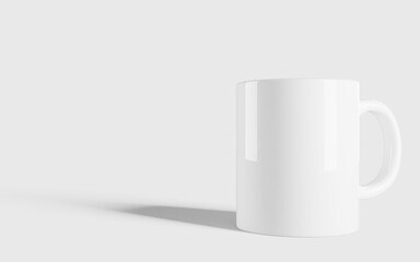 Minimalist realistic coffee cup mug mockup with editable background color