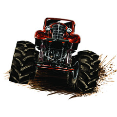 racing car isolated on white background. Monster Truck. vector illustration. © wendy
