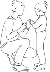 mother with daughter