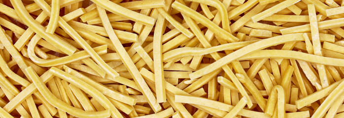 close-up homemade uncooked dry noodles