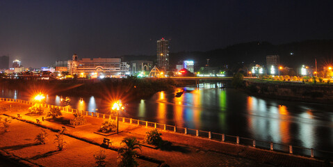 Scenery of the Red River seen from Lao Cai city
