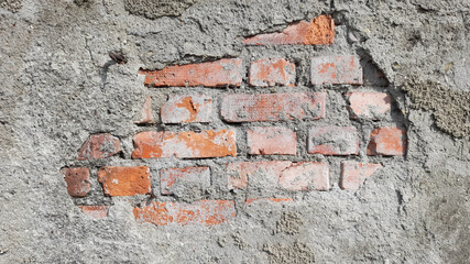 Muro in mattoni di argilla effetto Vintage