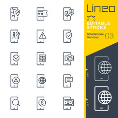Lineo Editable Stroke - Smartphone Services line icons