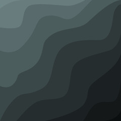 Abstract flat black to white wave background