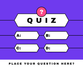 Intelectual quiz game. Design concept for test, exam, education and learning. Question and answers. Vector illustration