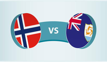 Norway versus Anguilla, team sports competition concept.