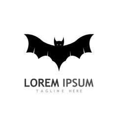 bat vector icon logo template