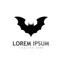bat vector icon logo template