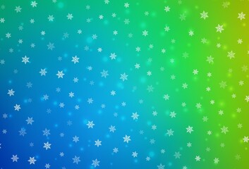 Light Blue, Green vector template in carnival style.