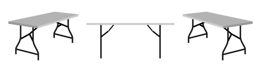 Modern cute home office foldable table for freelancer with different poses and positions