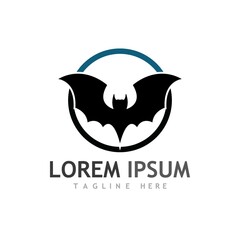 bat vector icon logo template