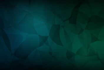 Dark Blue, Green vector triangle mosaic background.