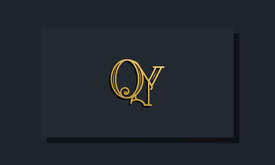 Minimal Inline style Initial QY logo.
