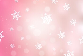 Light Red vector backdrop in holiday style.