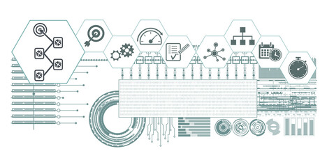 Fototapeta premium Concept of workflow