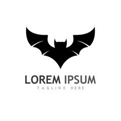 bat vector icon logo template