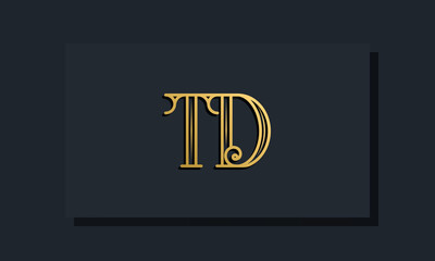 Minimal Inline style Initial TD logo.