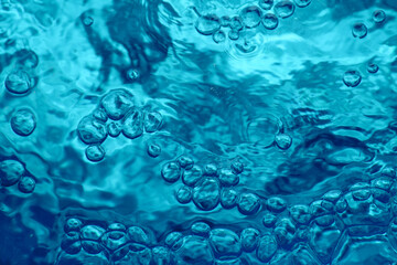 Abstract blue photograph clear water