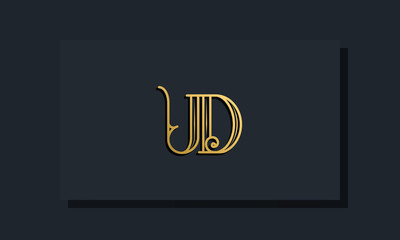 Minimal Inline style Initial UD logo.