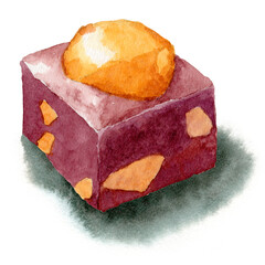 アナログ水彩栗ようかん