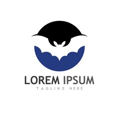bat vector icon logo template