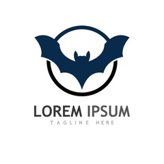 bat vector icon logo template