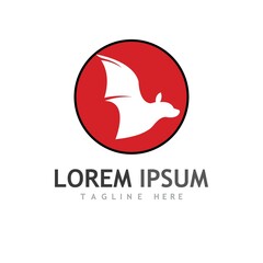 bat vector icon logo template