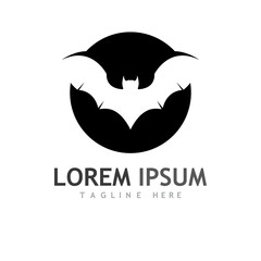 bat vector icon logo template