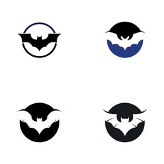 bat vector icon logo template