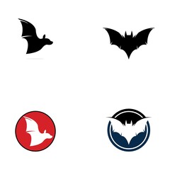 bat vector icon logo template