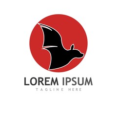 bat vector icon logo template