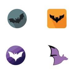 bat vector icon logo template