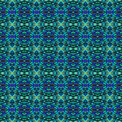 Indigo seamless ikat Persian Carpet. Blue Ethnic texture abstract ornament. Mexican Traditional Carpet Fabric Texture. Arabic,turkish carpet ornament. African textures and traditional motifs, vintage.