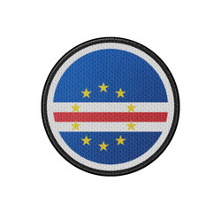 3D illustration flag of Cape Verde Islands. Cape Verde Islands flag isolated on white background. National symbols of Cape Verde Islands. Flag of Cape Verde Islands. Concept of Cape Verde Islands.