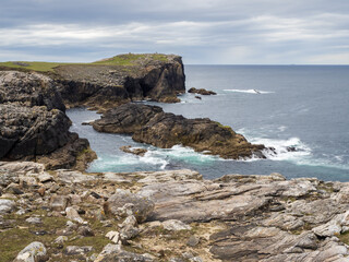 Headland onj the coast near to Shawbost on the West coast of the isle of lewis in the outer hebrides