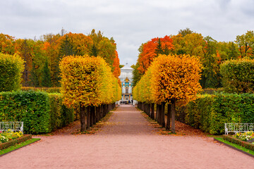 Catherine park in autumn, Tsarskoe Selo (Pushkin), Saint Petersburg, Russia