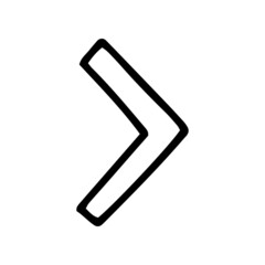 right arrow line vector doodle simple icon