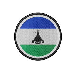 3D illustration flag of Lesotho. Lesotho flag isolated on white background. National symbols of Lesotho. Flag of Lesotho. Concept of Lesotho.