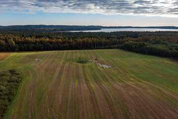 Autumn landscape in countryside of Latvia.