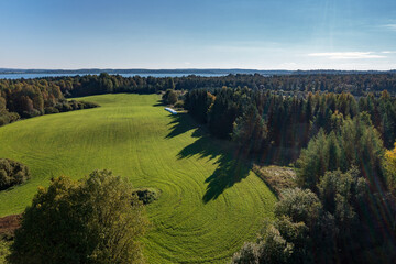 Autumn landscape in countryside of Latvia.