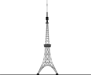 東京タワーのシルエット