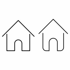Home and house icon. High quality and very suitable for your web design, UI, mobile app design, etc. Isolated vector illustration on a white background.