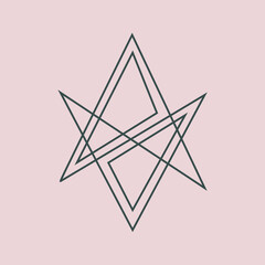 beautiful mystical picture in the style of yoga and self-knowledge on a light background