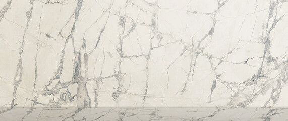 empty room marble interior with concrete floor