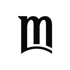 M abstract logo design Free Vector